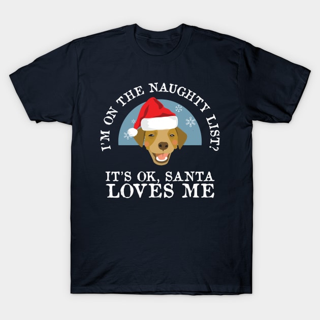 Funny Naughty Dog Puppy Lovers Christmas Shirt Gift T-Shirt by Freid